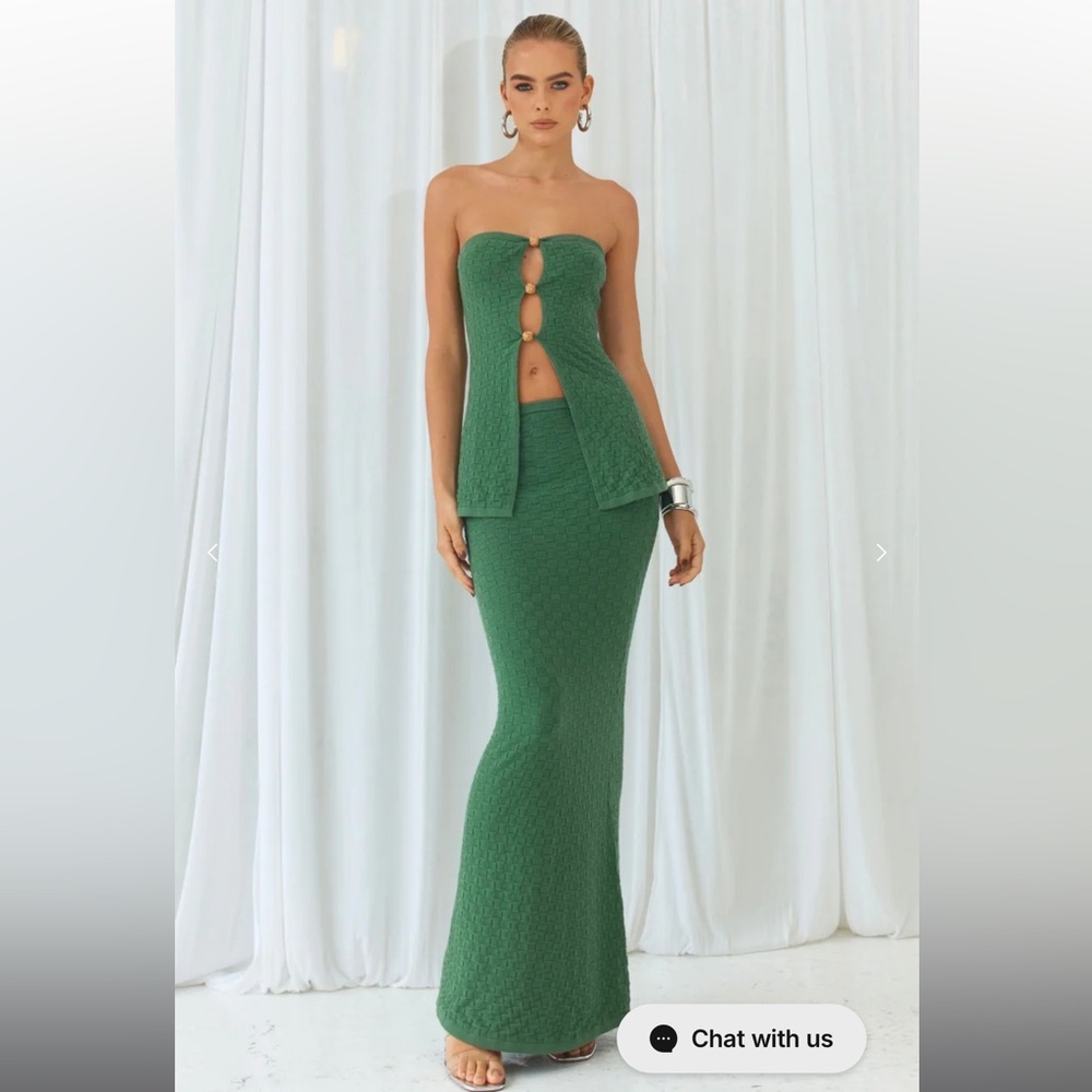 Runaway the label taya skirt set green /khaki
